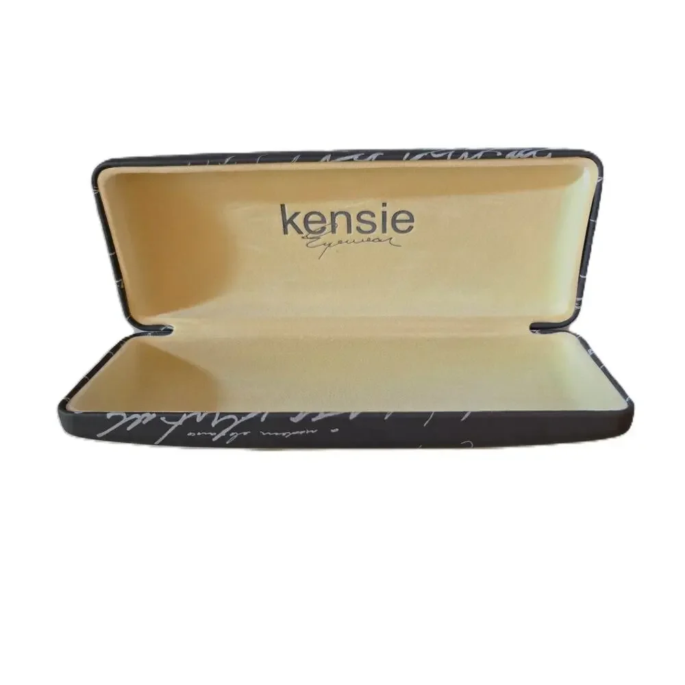 Kensie Eyeglasses‎ Case Gray White Tan Lining Stylish